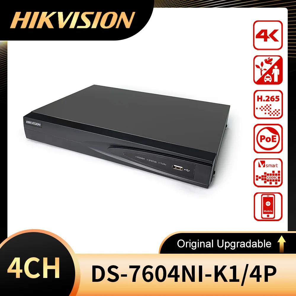 Hikvision ÷  ÷ Ʈũ  , DS-7604NI-K1/4P DS-7608NI-K1/8P 4/8CH 1U 4/8PoE 4K NVR H.265 +,
